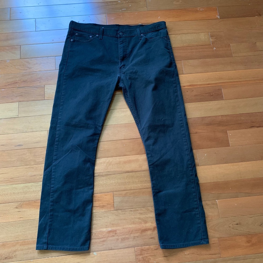 Levis 513 Slim Straight Black Jeans Mens 40x32‎ Stretch Denim Pants 00513-0778